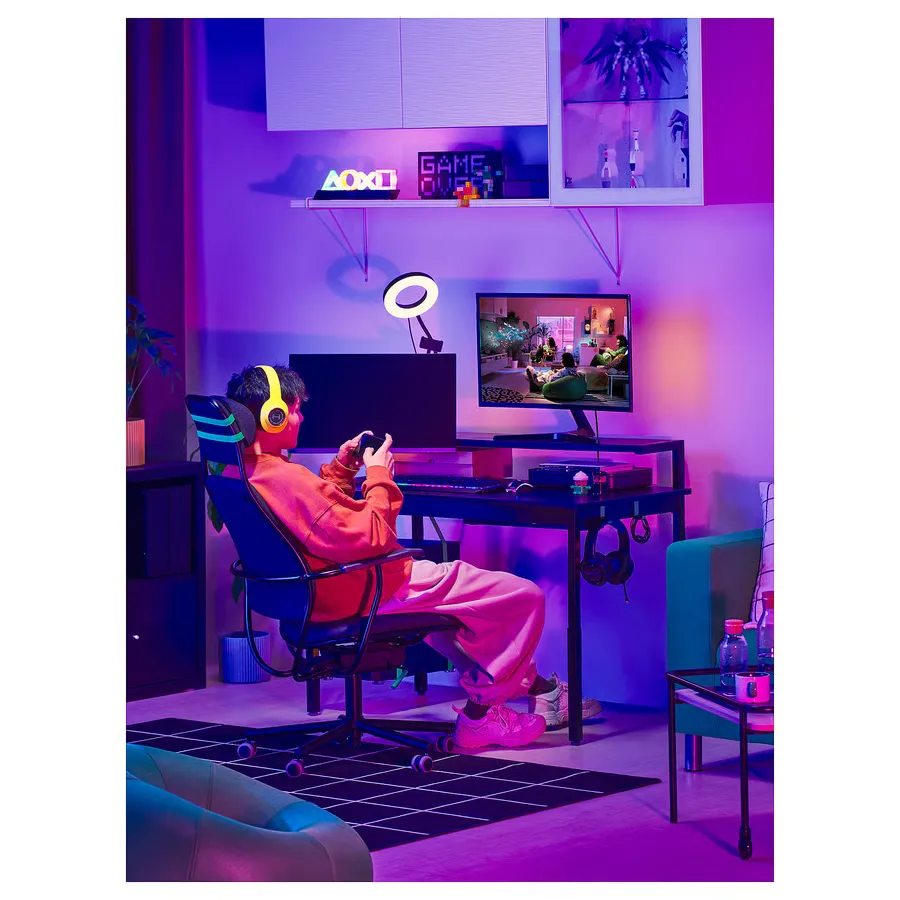 صندلی گیمینگ ویسل خاکستری تیره ایکیا مدل LÖPARBANA