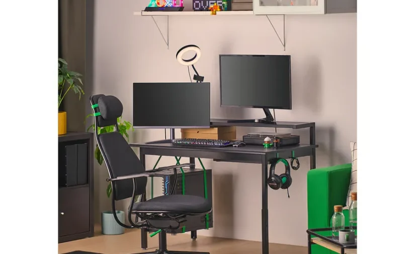 صندلی گیمینگ ویسل خاکستری تیره ایکیا مدل LÖPARBANA