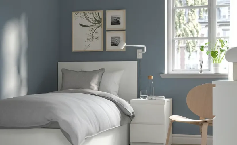 تختخواب یک نفره سفید سایز ۹۰x۲۰۰ ایکیا مدل MALM