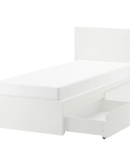 تختخواب یک نفره سفید سایز ۹۰x۲۰۰ ایکیا مدل MALM