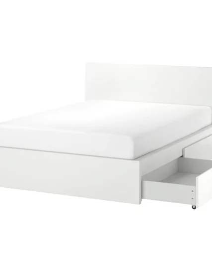 تختخواب دونفره سفید سایز ۱۸۰x۲۰۰ ایکیا مدل MALM