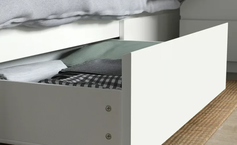 تختخواب دونفره سفید سایز ۱۸۰x۲۰۰ ایکیا مدل MALM