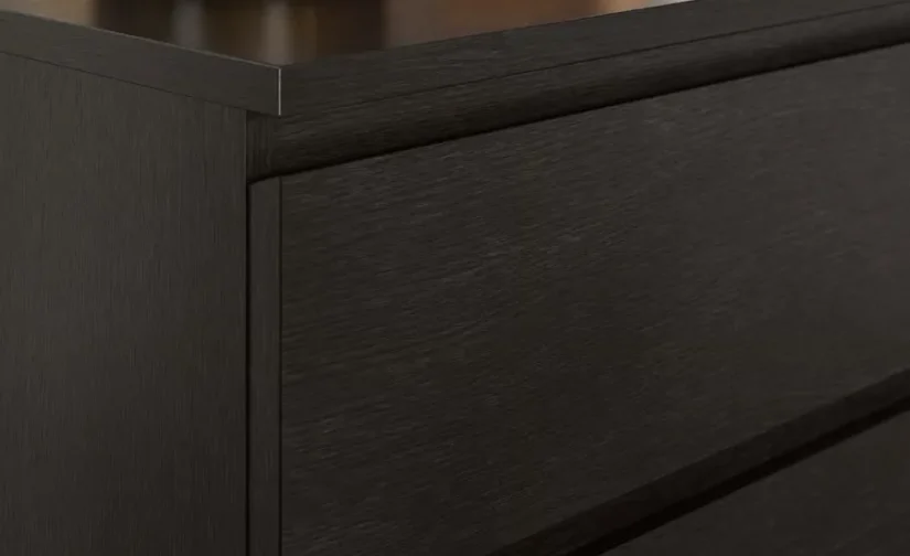 کمد ۴ کشو مشکی-قهوه‌ای سایز ۸۰x۱۰۰ ایکیا مدل MALM