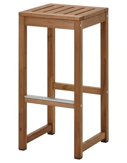 چهارپایه اوپن مخصوص فضای باز رنگ‌آمیزی قهوه‌ای روشن ایکیا مدل NÄMMARÖ