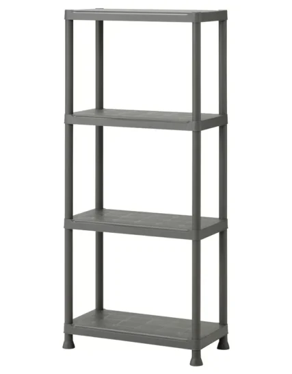 قفسه بندی خاکستری تیره مناسب برای فضای داخلی/خارجی سایز 60x30x133 ایکیا مدل RUNMARÖ
