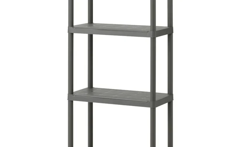 قفسه بندی خاکستری تیره مناسب برای فضای داخلی/خارجی سایز 60x30x133 ایکیا مدل RUNMARÖ