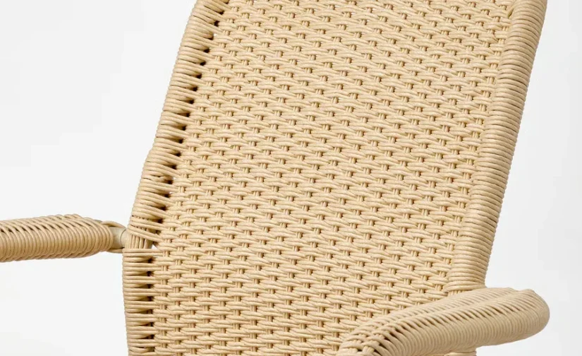 صندلی چرخان با دسته بژ/سفید ایکیا مدل STIGBYGEL