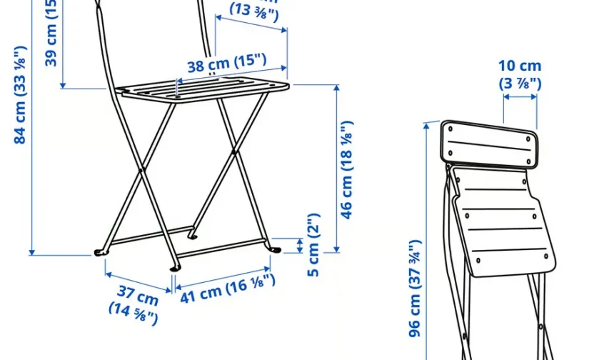 صندلی تاشو نارنجی روشن برای فضای باز ایکیا مدل SUNDSÖ