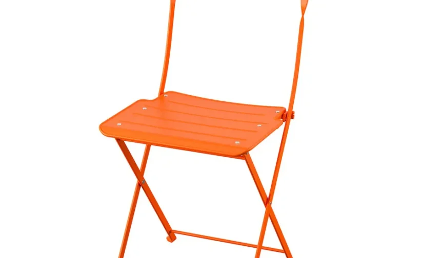 صندلی تاشو نارنجی روشن برای فضای باز ایکیا مدل SUNDSÖ