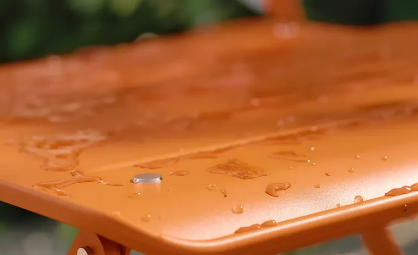 صندلی تاشو نارنجی روشن برای فضای باز ایکیا مدل SUNDSÖ