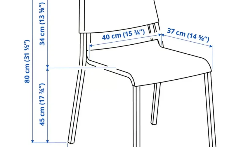 صندلی سفید ایکیا مدل TEODORES
