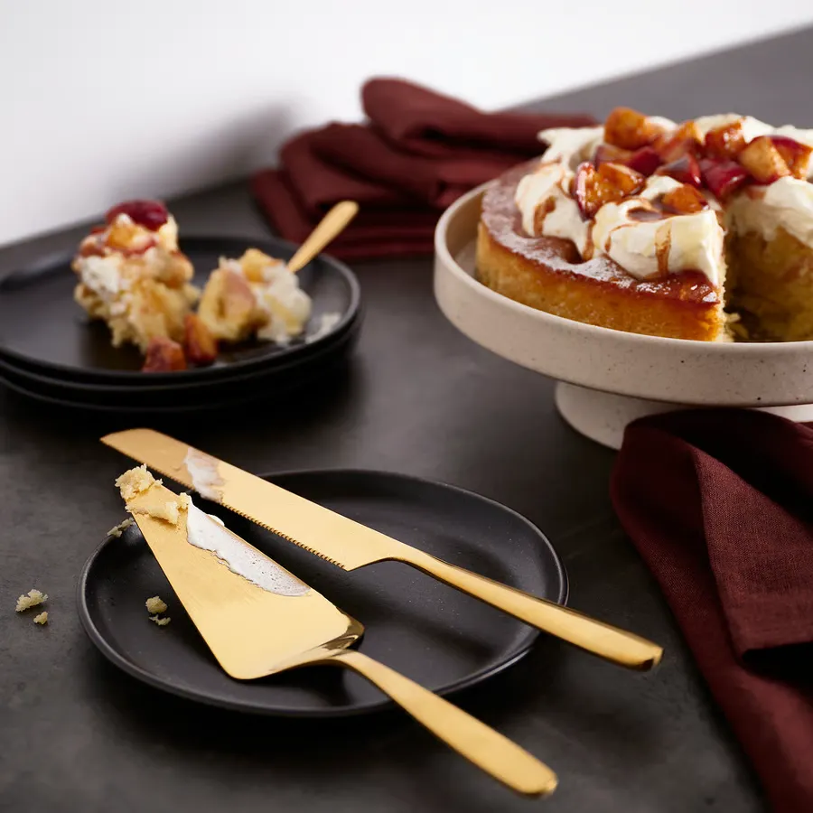 سرویس غذاخوری دو تکه رنگ برنجی ایکیا مدل TILLAGD