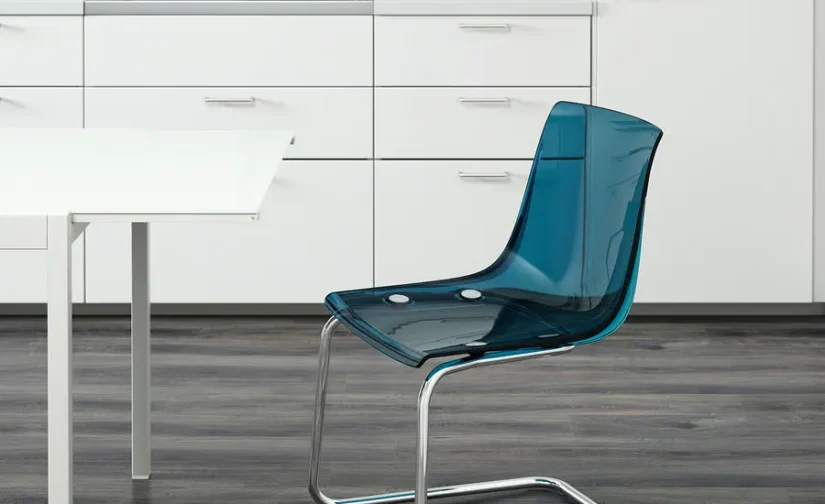 صندلی آبی/آبکاری کروم ایکیا مدل TOBIAS