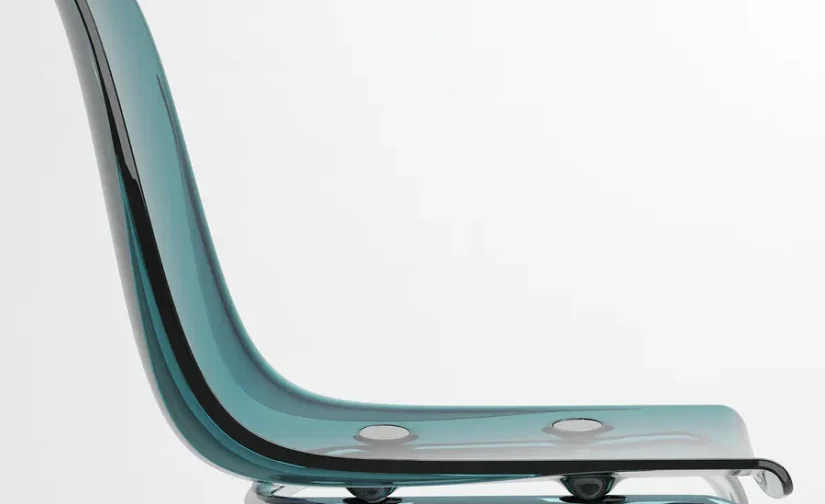 صندلی آبی/آبکاری کروم ایکیا مدل TOBIAS