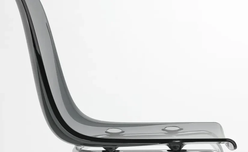 صندلی خاکستری/آبکاری کروم ایکیا مدل TOBIAS