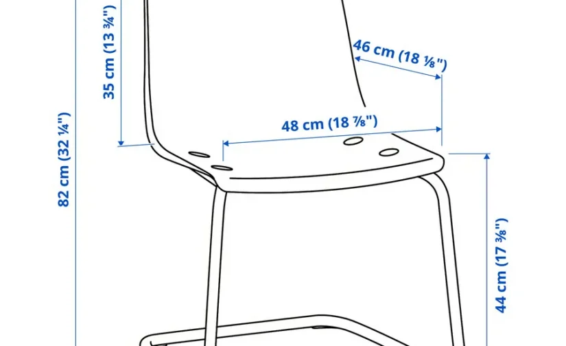 صندلی خاکستری/آبکاری کروم ایکیا مدل TOBIAS