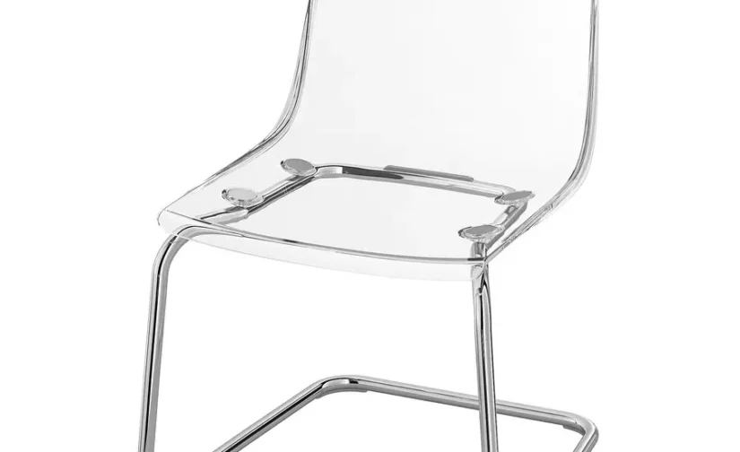 صندلی شفاف بی رنگ/آبکاری کروم ایکیا مدل TOBIAS