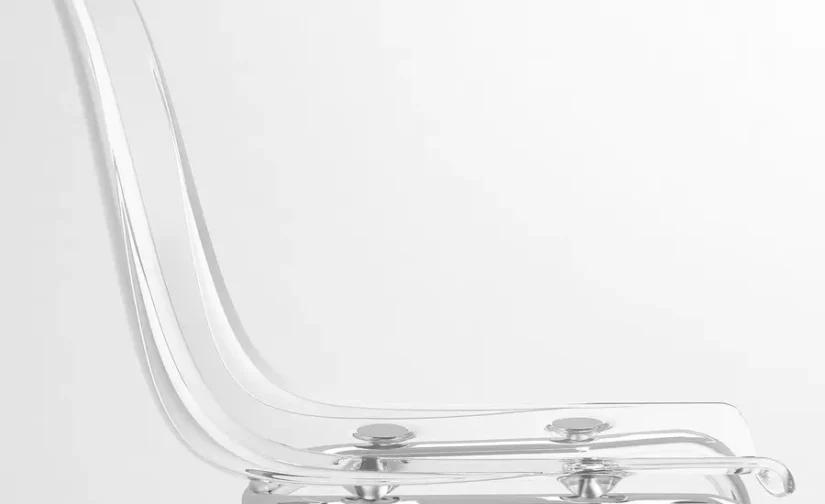 صندلی شفاف بی رنگ/آبکاری کروم ایکیا مدل TOBIAS