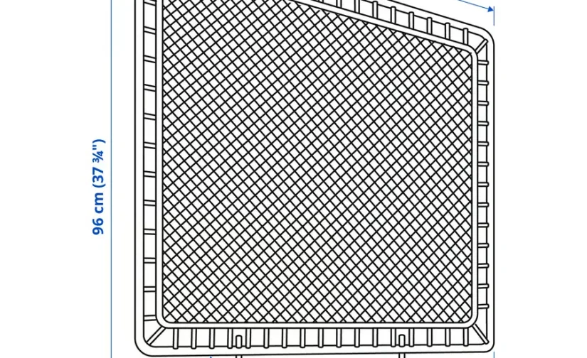 قاب تخت خواب با ۲ تاج تخت سفید/حصیری ۱۶۰x۲۰۰ ایکیا مدل VEVELSTAD