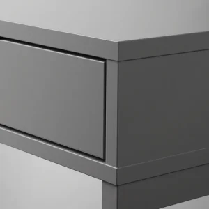 میز تحریر خاکستری تیره سایز ۱۳۲x۵۸ ایکیا مدل ALEX