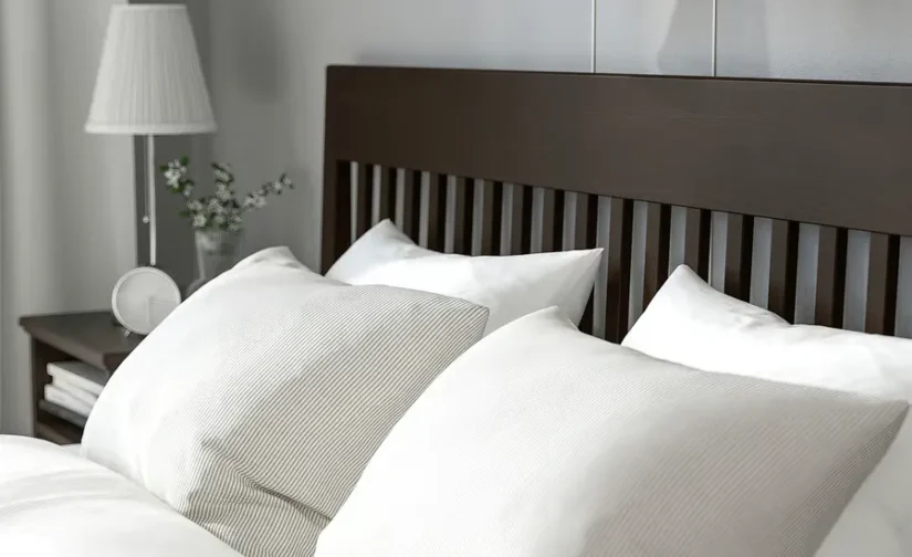 قاب تخت خواب با فضای ذخیرهسازی رنگآمیزی قهوهای تیره سایز۱۸۰x۲۰۰ ایکیا مدل IDANÄS