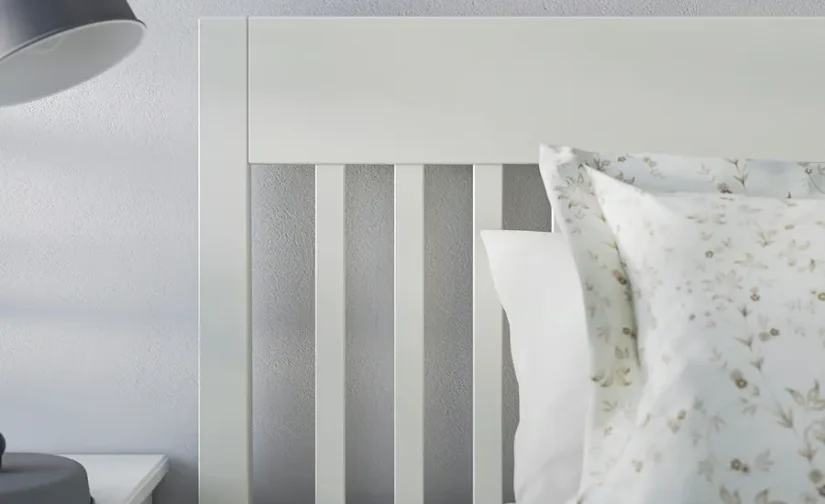 قاب تخت خواب با فضای ذخیرهسازی رنگآمیزی سفید سایز۱۸۰x۲۰۰ ایکیا مدل IDANÄS