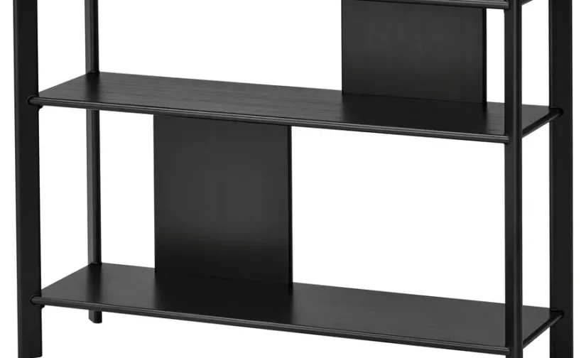 میز عسلی مشکی سایز 95x30 ایکیا مدل JÄTTESTA