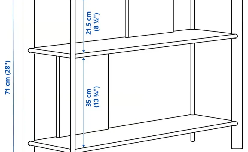 میز عسلی مشکی سایز 95x30 ایکیا مدل JÄTTESTA