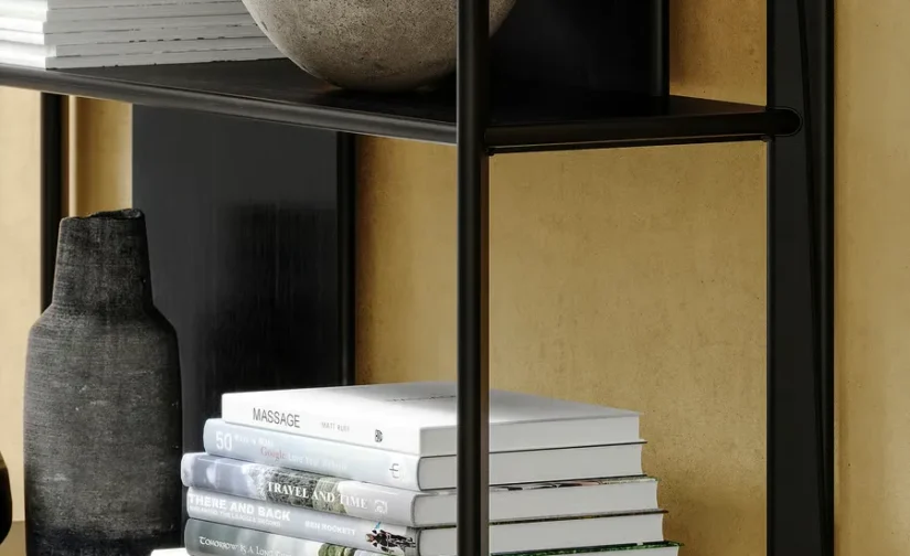 میز عسلی مشکی سایز 95x30 ایکیا مدل JÄTTESTA