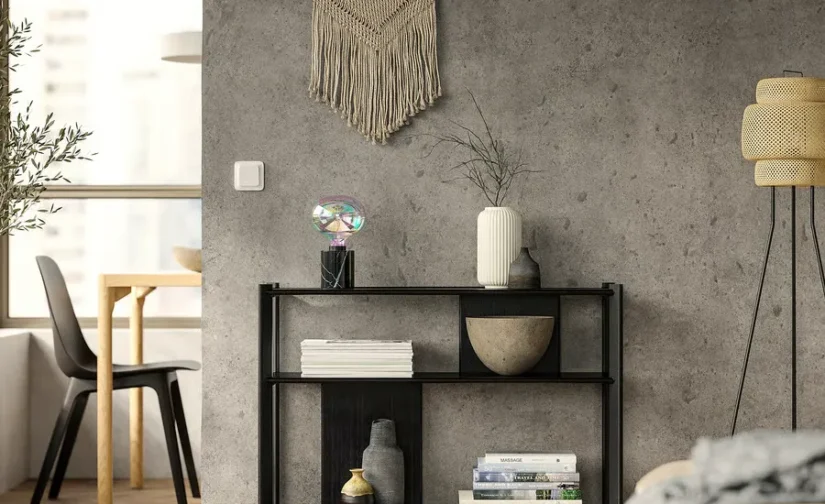 میز عسلی مشکی سایز 95x30 ایکیا مدل JÄTTESTA