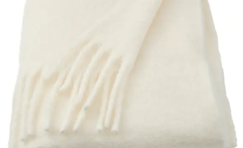 شال مبل سفید سایز ۱۳۰x۱۷۰ ایکیا مدل KLIPPOXEL