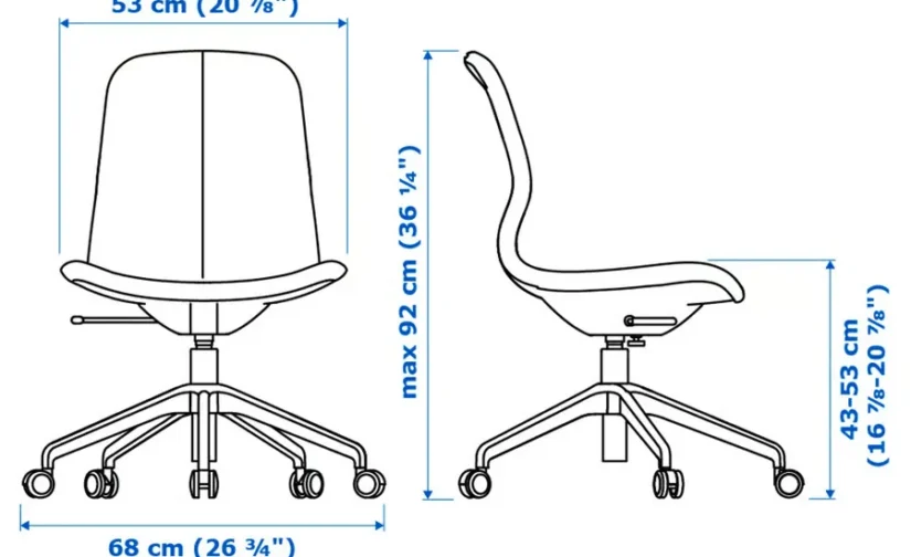 صندلی کنفرانس گونارد قرمز-نارنجی/سفید ایکیا مدل LÅNGFJÄLL