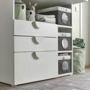 کیف نگهداری کودک سبز خال‌خالی/خاکستری روشن ایکیا مدل LEN