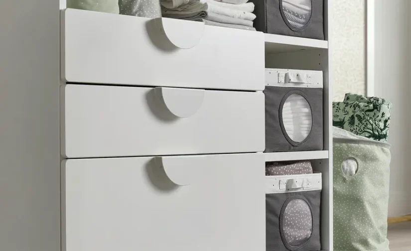 کیف نگهداری کودک سبز خال‌خالی/خاکستری روشن ایکیا مدل LEN