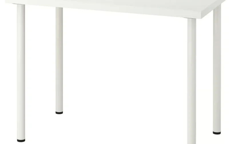 میز سفید سایز ۱۰۰x۶۰ ایکیا مدل LINNMON / ADILS