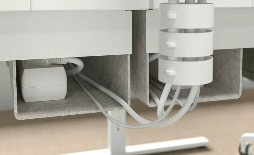 میز تحریر سفید سایز ۱۶۰x۸۰ ایکیا مدل MITTZON