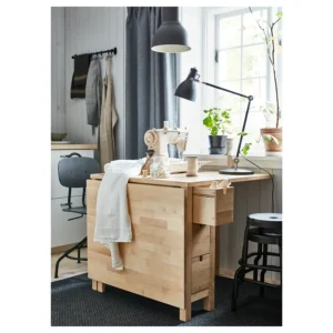 میز پایه بلند چوب توس سایز 26/89/152x80 ایکیا مدل NORDEN