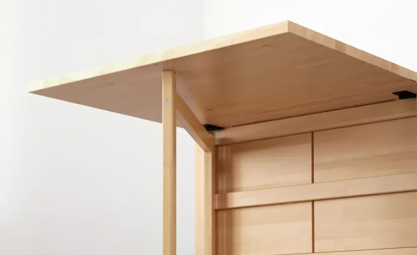 میز پایه بلند چوب توس سایز 26/89/152x80 ایکیا مدل NORDEN