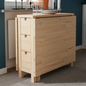 میز پایه بلند چوب توس سایز 26/89/152x80 ایکیا مدل NORDEN