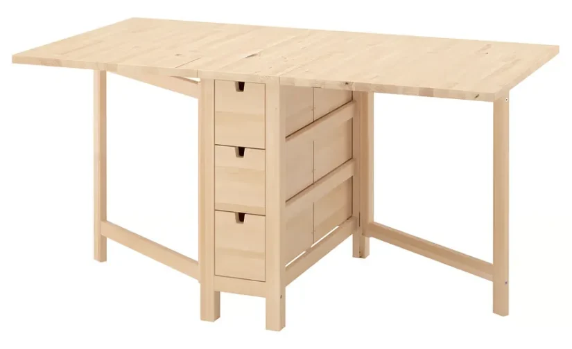 میز پایه بلند چوب توس سایز 26/89/152x80 ایکیا مدل NORDEN