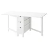 میز پایه بلند سفید سایز 26/89/152×80 ایکیا مدل NORDEN