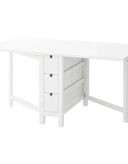 میز پایه بلند سفید سایز 26/89/152×80 ایکیا مدل NORDEN
