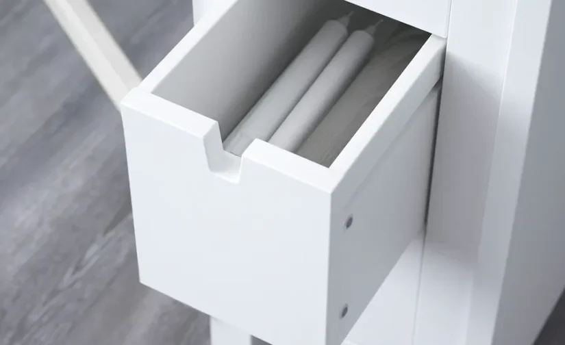 میز پایه بلند سفید سایز 26/89/152×80 ایکیا مدل NORDEN