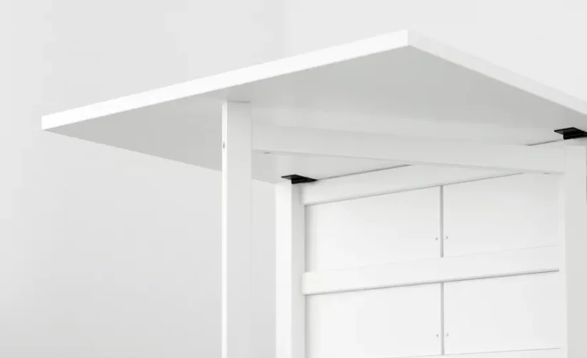 میز پایه بلند سفید سایز 26/89/152×80 ایکیا مدل NORDEN