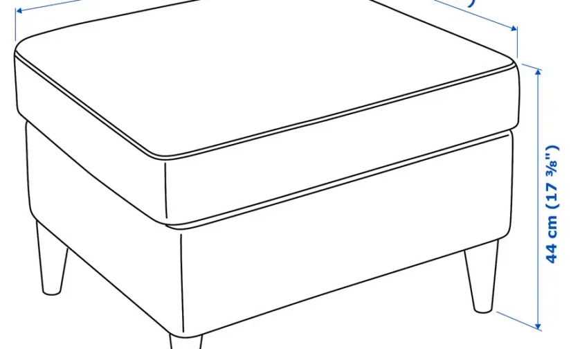 زیرپایی مبل بژ ایکیا مدل STRANDMON