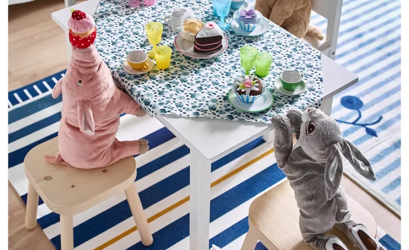 میز کودک سفید سایز ۷۶x۵۰ ایکیا مدل SUNDVIK