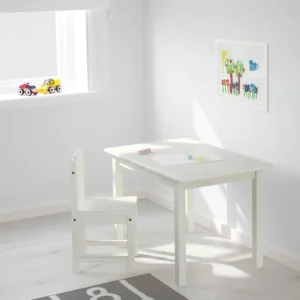 میز کودک سفید سایز ۷۶x۵۰ ایکیا مدل SUNDVIK