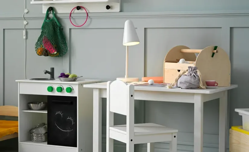 میز کودک سفید سایز ۷۶x۵۰ ایکیا مدل SUNDVIK