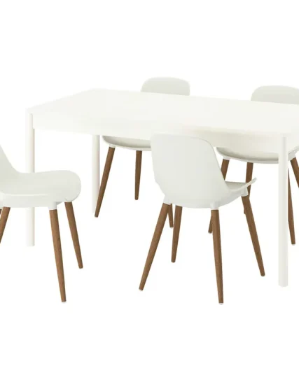 میز و ۴ صندلی سفید صدفی/سفید سایز ۱۵۰x۸۰ ایکیا مدل TONSTAD / GRÖNSTA