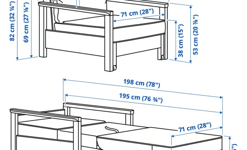 مبل راحتی-تخت‌خواب‌شو بژ/کاج ناگن ایکیا مدل TORNSBORG